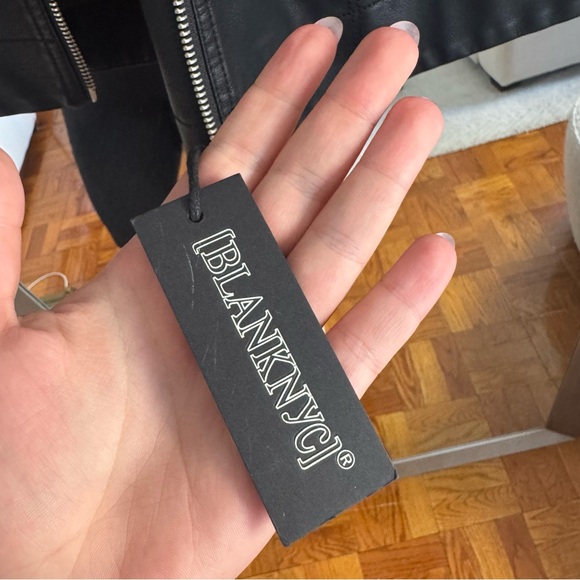 Blank NYC Black Leather Biker Jacket - Picture 3 of 4